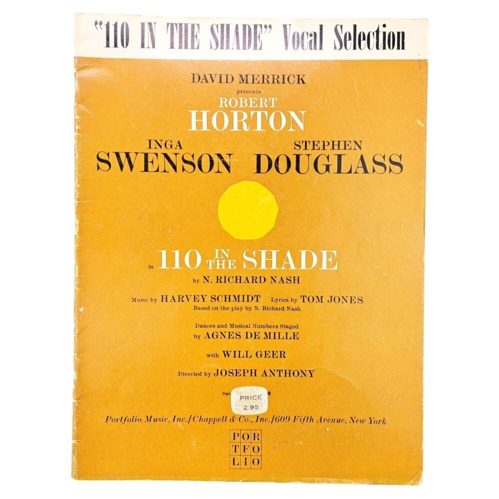 Vintage 110 In The Shade Vocal Selection Songbook Tom Jones Inga Swenson 1960s